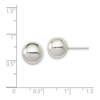 Sterling Silver Ball Stud Earrings – view 5