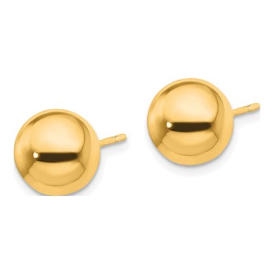 Gold-Plated Sterling Silver Ball Stud Earrings – view 2