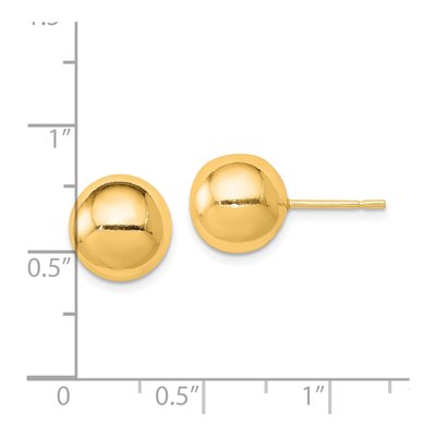 Gold-Plated Sterling Silver Ball Stud Earrings – view 3