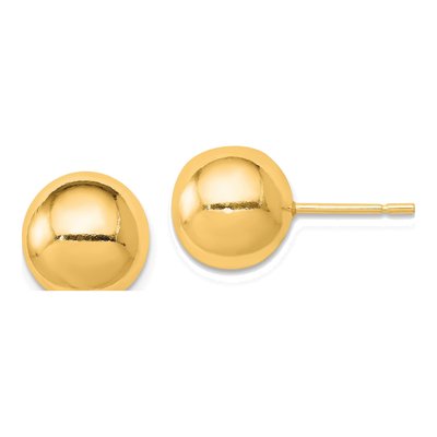 Gold-Plated Sterling Silver Ball Stud Earrings