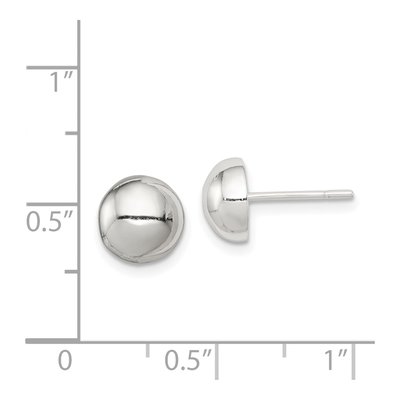 Sterling Silver Button Stud Earrings – view 5