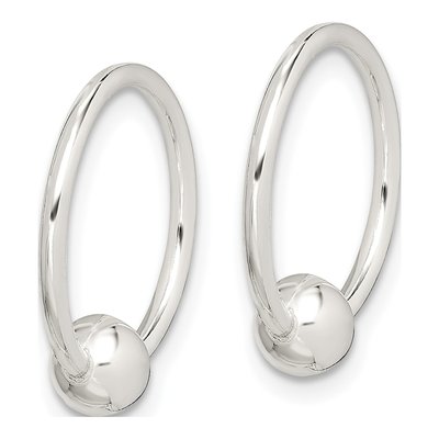 Sterling Silver 15mm Endless Hoop Earrings – view 3