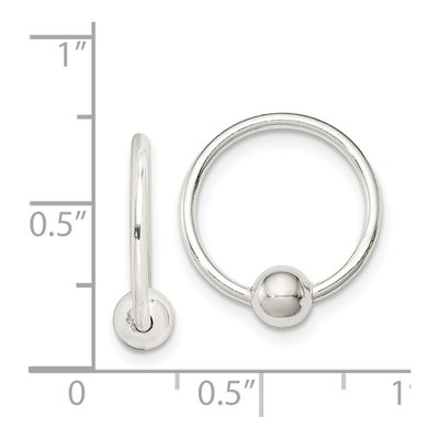 Sterling Silver 15mm Endless Hoop Earrings – view 5