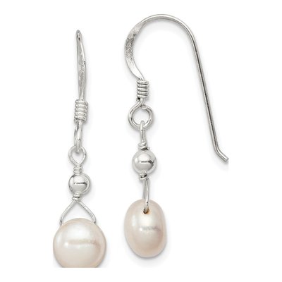 Sterling Silver Freshwater Cultured Pearl Dangle Earrings