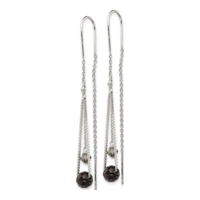 Sterling Silver Crystal Threader Earrings – view 3