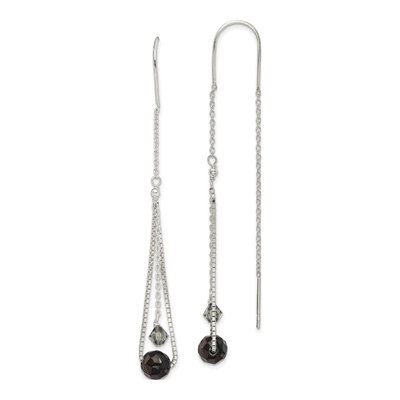 Sterling Silver Crystal Threader Earrings