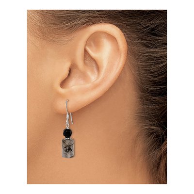 Sterling Silver Crystal Dangle Earrings – view 4