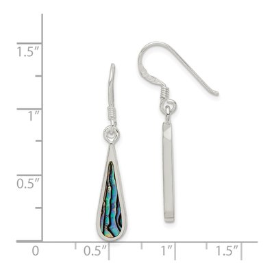 Sterling Silver Abalone Teardrop Dangle Earrings – view 5