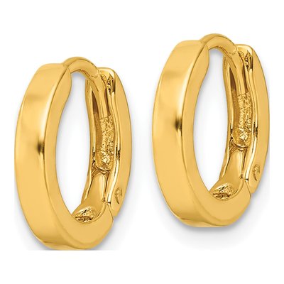 Gold-Plated Sterling Silver 13mm Huggie Hoop Earrings – view 3