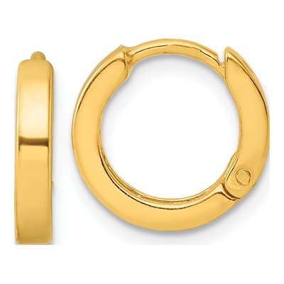 Gold-Plated Sterling Silver 13mm Huggie Hoop Earrings