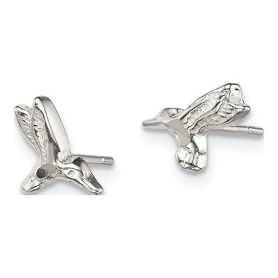 Sterling Silver Hummingbird Stud Earrings – view 3