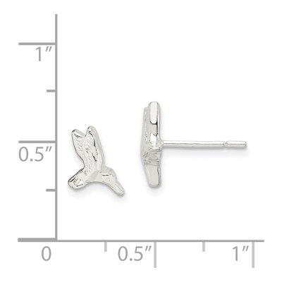 Sterling Silver Hummingbird Stud Earrings – view 5