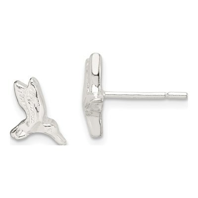 Sterling Silver Hummingbird Stud Earrings
