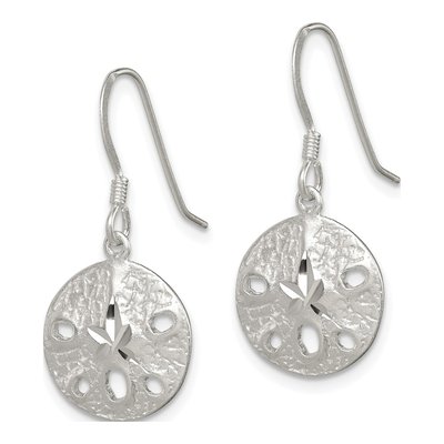 Sterling Silver Sand Dollar Dangle Earrings – view 3