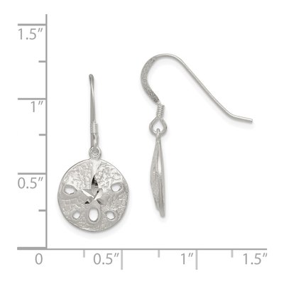 Sterling Silver Sand Dollar Dangle Earrings – view 5