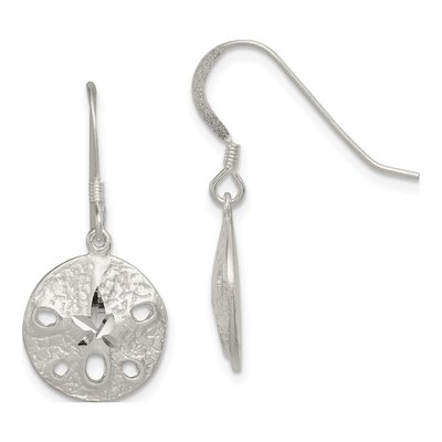 Sterling Silver Sand Dollar Dangle Earrings