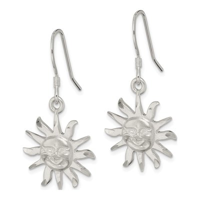 Sterling Silver Smiling Sunshine Dangle Earrings – view 3