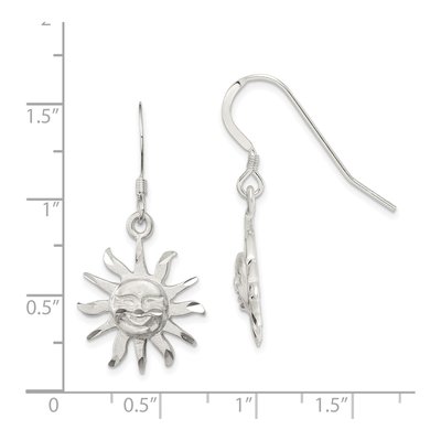 Sterling Silver Smiling Sunshine Dangle Earrings – view 5