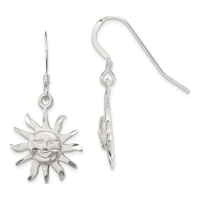 Sterling Silver Smiling Sunshine Dangle Earrings