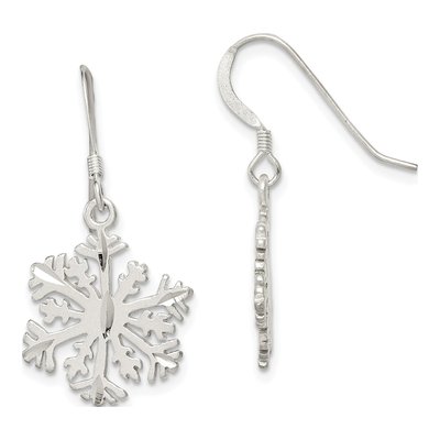 Sterling Silver Snowflake Dangle Earrings