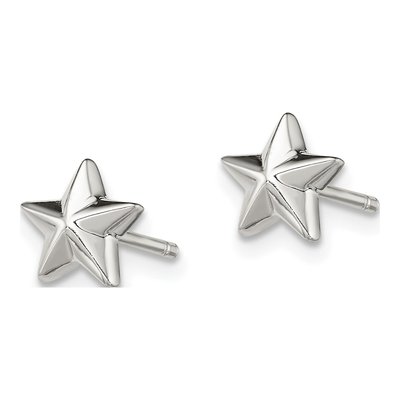 Sterling Silver Star for Girls Stud Earrings – view 3