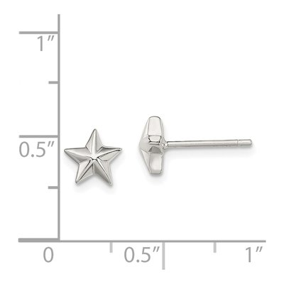 Sterling Silver Star for Girls Stud Earrings – view 5
