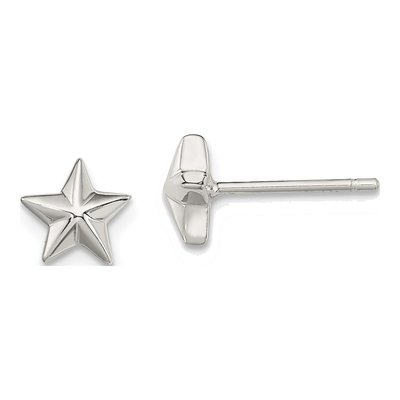 Sterling Silver Star for Girls Stud Earrings
