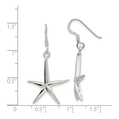 Sterling Silver Starfish Dangle Earrings – view 5