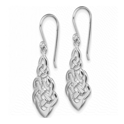 Sterling Silver Celtic Knot Dangle Earrings – view 3