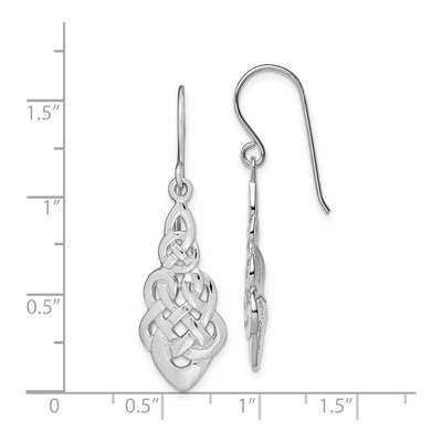 Sterling Silver Celtic Knot Dangle Earrings – view 5