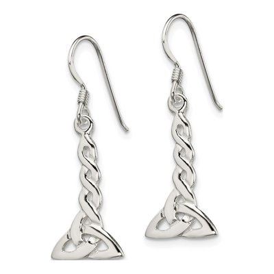 Sterling Silver Twisted Knot Dangle Earrings – view 3