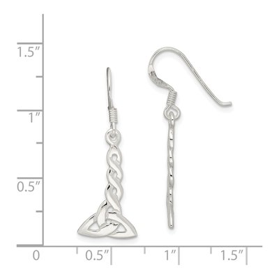 Sterling Silver Twisted Knot Dangle Earrings – view 5