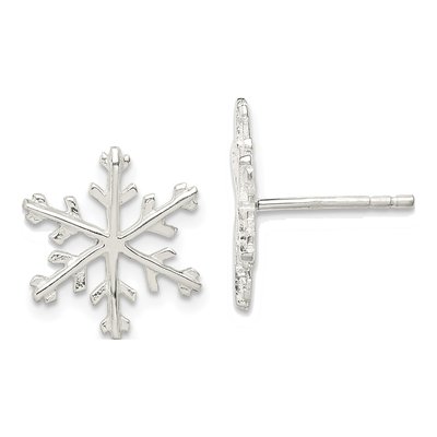 Sterling Silver Snowflake Stud Earrings