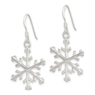 Sterling Silver Snowflake Dangle Earrings – view 3