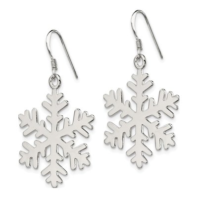 Sterling Silver Snowflake Dangle Earrings – view 3