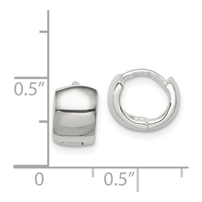 Sterling Silver 8mm Huggie Hoop Earrings – view 5