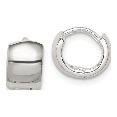 Sterling Silver 8mm Huggie Hoop Earrings