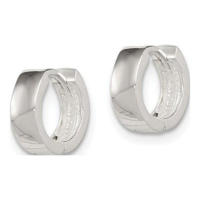 Sterling Silver 10mm Huggie Hoop Earrings – view 3