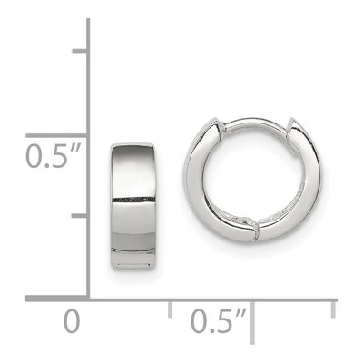 Sterling Silver 10mm Huggie Hoop Earrings – view 5