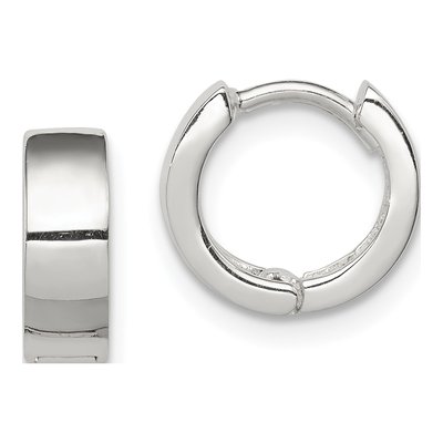 Sterling Silver 10mm Huggie Hoop Earrings