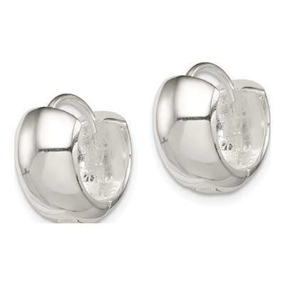 Sterling Silver 10mm Huggie Hoop Earrings – view 3