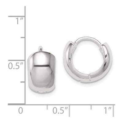 Sterling Silver 10mm Huggie Hoop Earrings – view 5