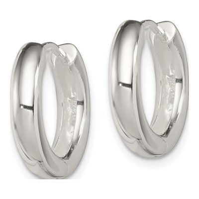 Sterling Silver 17mm Huggie Hoop Earrings – view 3