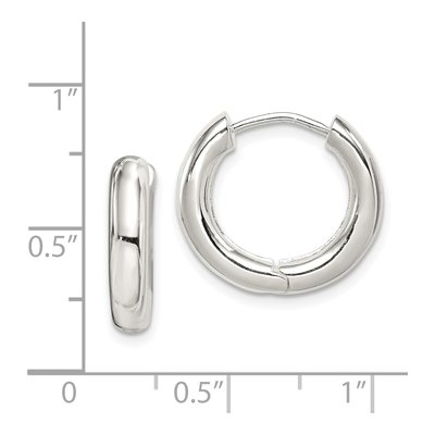 Sterling Silver 17mm Huggie Hoop Earrings – view 5