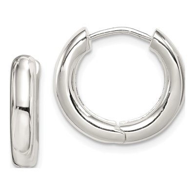 Sterling Silver 17mm Huggie Hoop Earrings