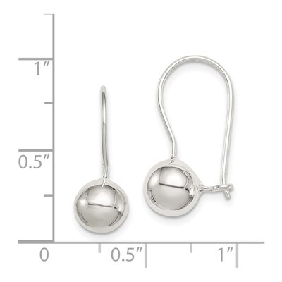 Sterling Silver Ball Dangle Earrings – view 5
