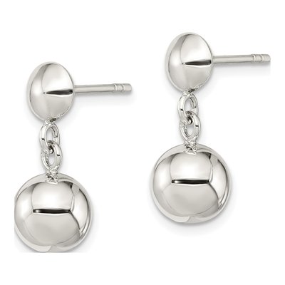 Sterling Silver Ball Dangle Earrings – view 3
