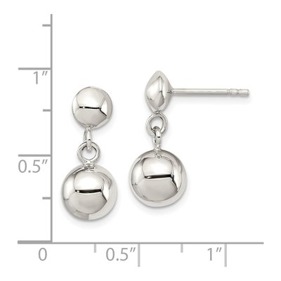 Sterling Silver Ball Dangle Earrings – view 5