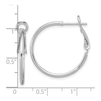 Sterling Silver 25mm Omega Hoop Earrings – view 5