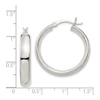 Sterling Silver 25mm Hoop Earrings – view 5